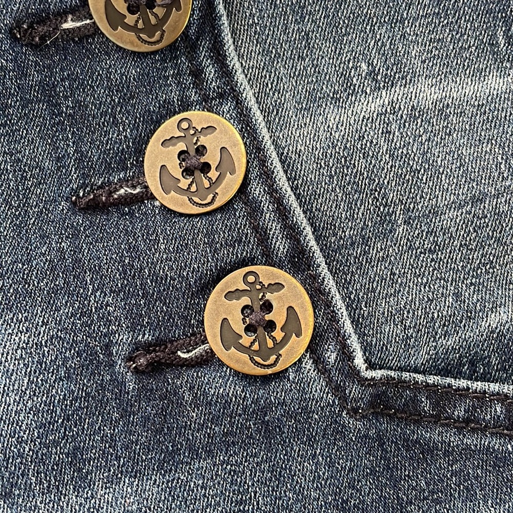 High Rise pull on denim shorts - Picture 3 of 5